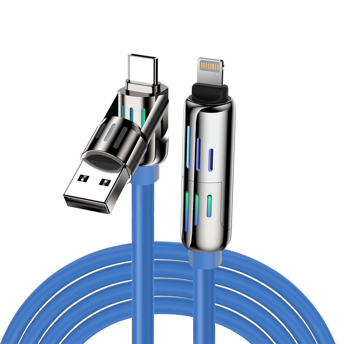 blue USB multi charger cable