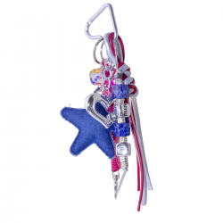  Creative Star Plush Keychain Bag Charm with Metal Clip