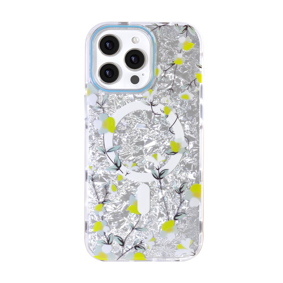 iphone 16 pro magsafe floral case white