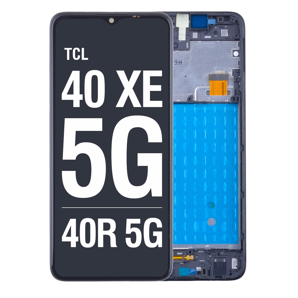 TCL 40 XE 5G screen with frame