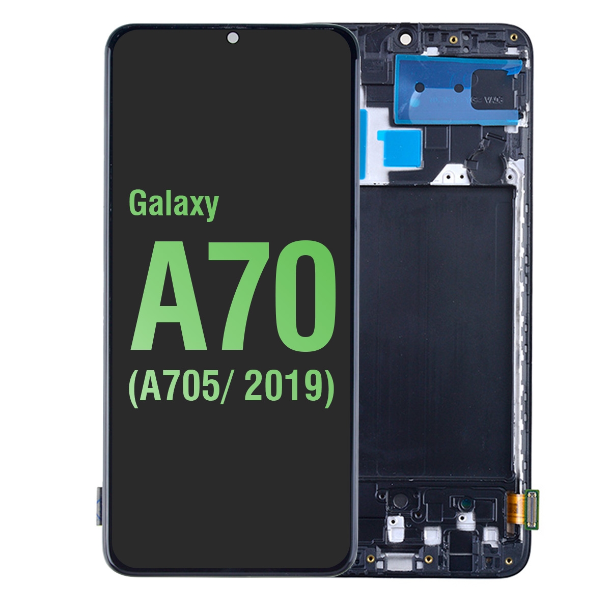 A70 LCD digitizer assembly with frame