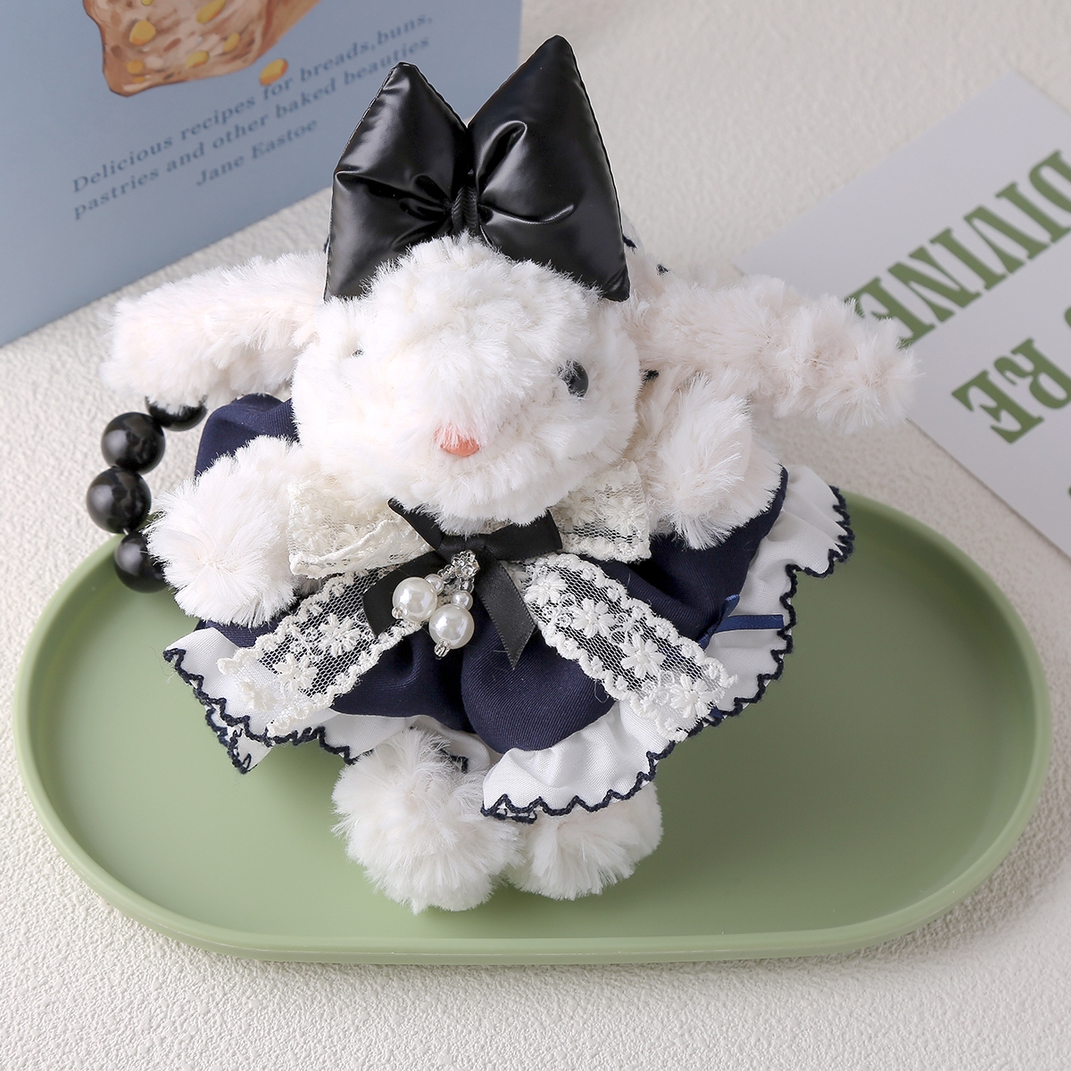 bunny plush keychain