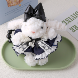 bunny plush keychain