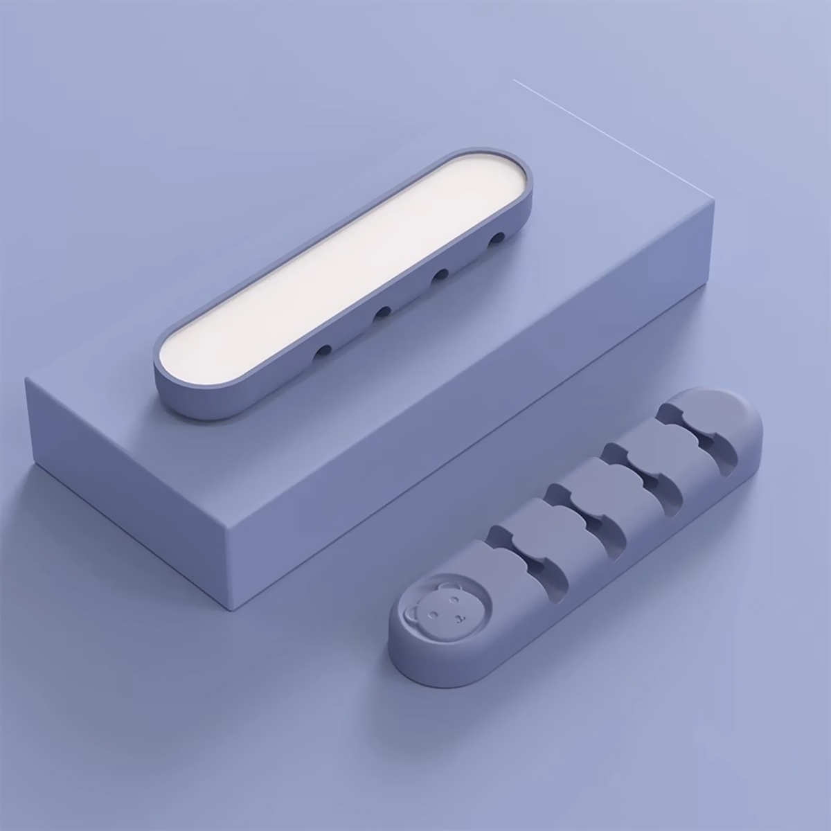 desk cable organizer lavender gray