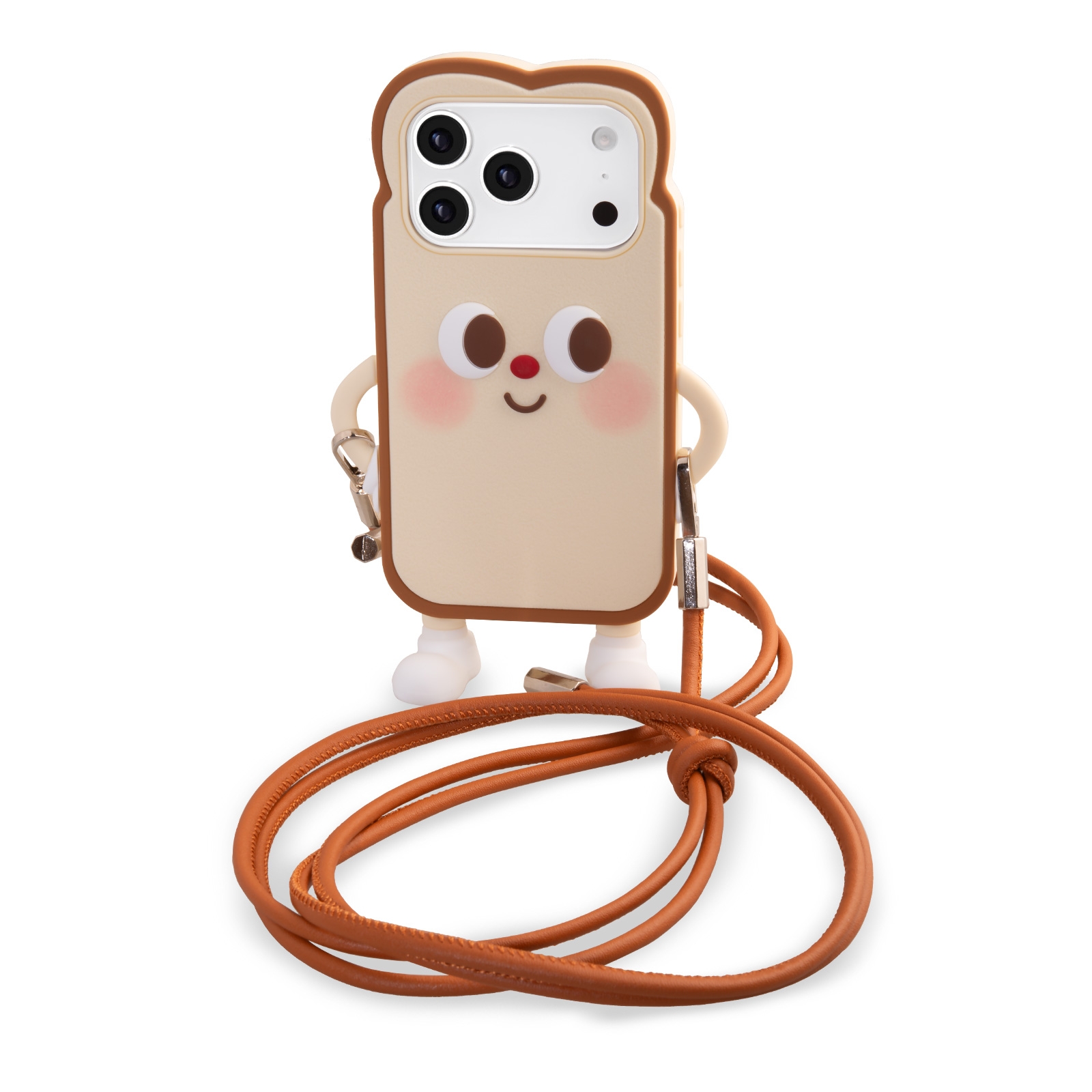 Cute Toast iPhone 17 Pro Max Case with Lanyard