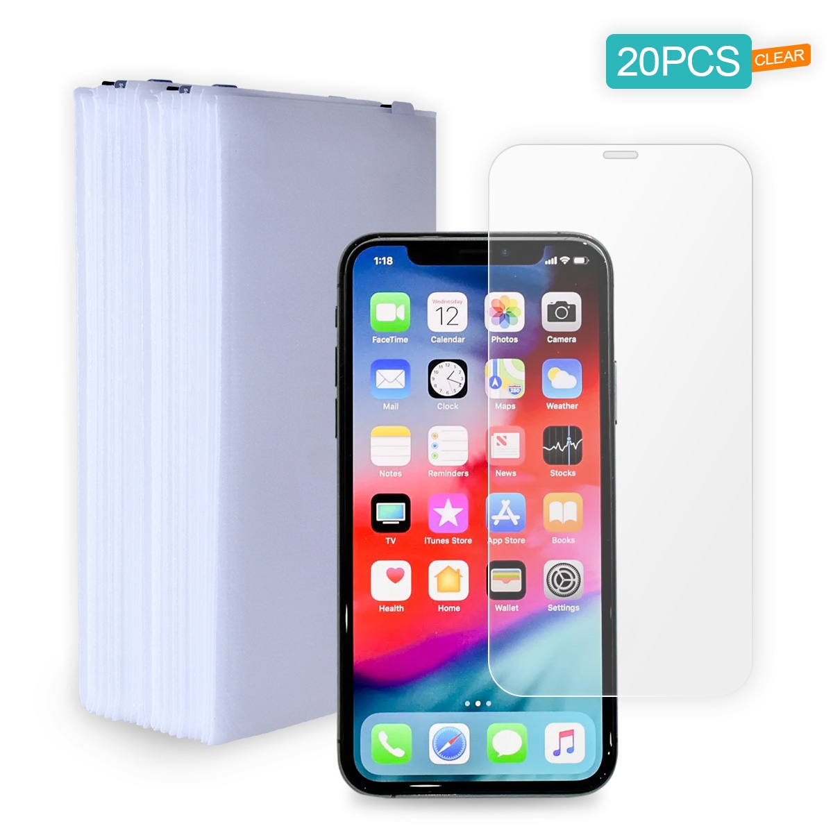 iPhone tempered glass screen protector wholesale 20 pack for X XS 11 Pro