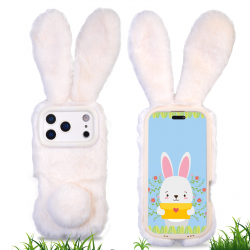 iPhone 17 pro Beige Rabbit Cover with Long Bunny Ears