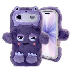 iPhone 17 air Purple Monster Case Decorative Furry Texture
