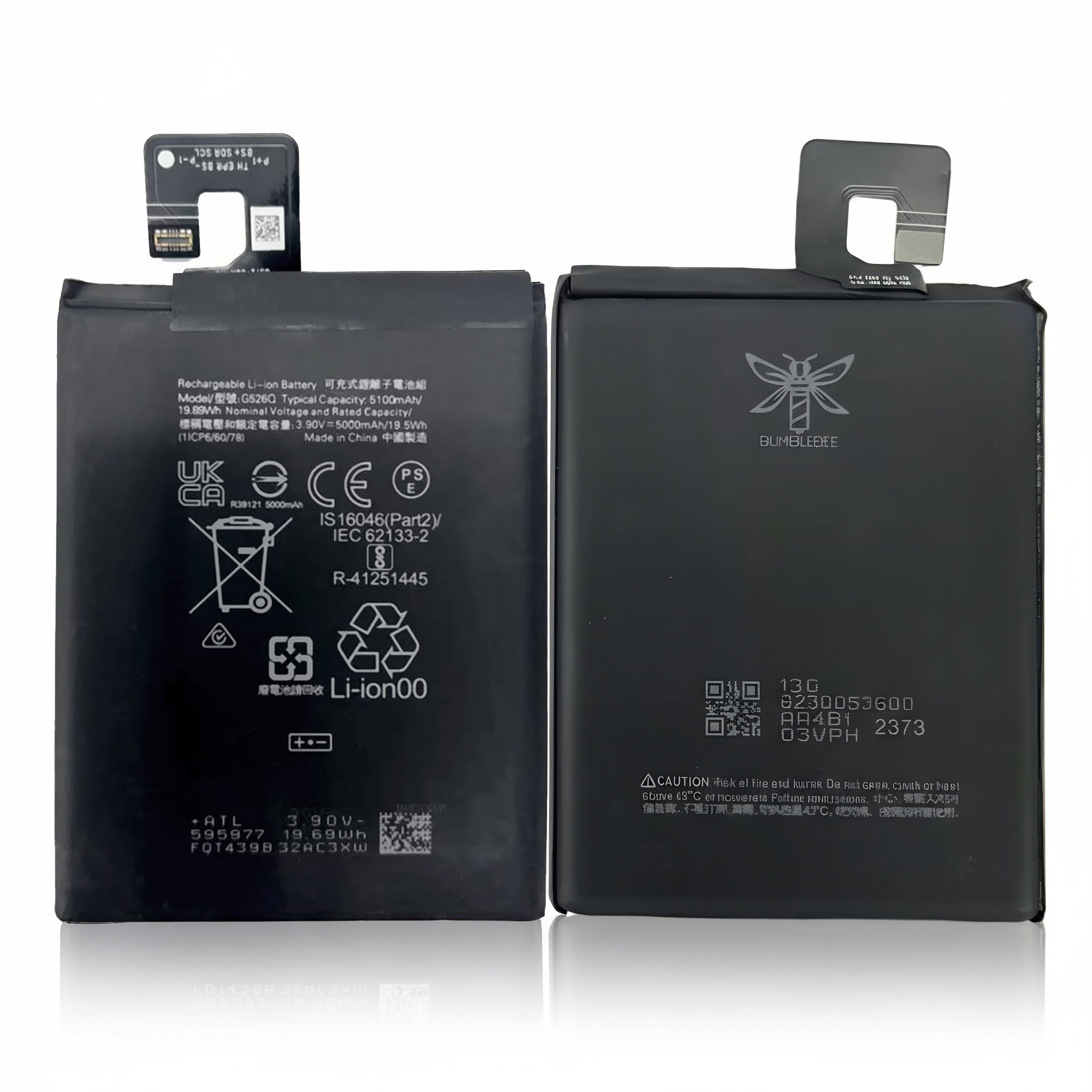 Pixel 9a replacement battery 5000mAh 3.90V G526Q front view