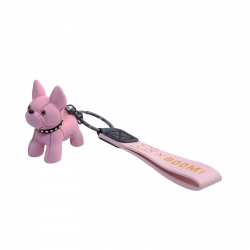 Pink French Bulldog Phone Charm Dog Pendant Accessory