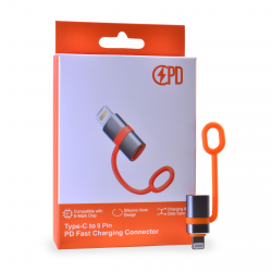 USB-C to Lightning PD Adapter Black, Fast Charging Connector for iPhone iPad AirPods