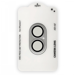  AR Tempered Glass with Matte Metal Camera Lens Protector for iPhone 17 - White
