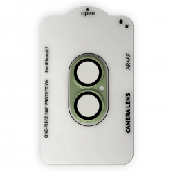 iPhone 17 Camera Lens Protector Sage, AR Tempered Glass, Matte Metal Frame