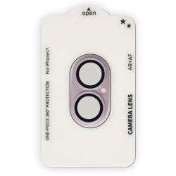  AR Tempered Glass with Matte Metal Camera Lens Protector for iPhone 17 - Lavender