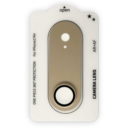  AR Tempered Glass with Matte Metal Camera Lens Protector for iPhone Air - Light Gold