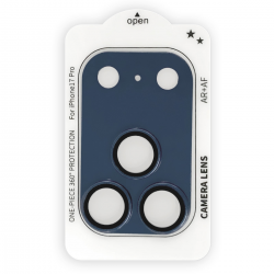 iPhone 17 Pro Camera Lens Protector Deep Blue, AR Tempered Glass, Matte Metal Frame