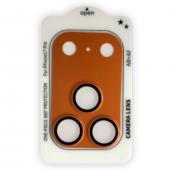iPhone 17 Pro Camera Lens Protector Cosmic Orange, AR Tempered Glass, Matte Metal Frame