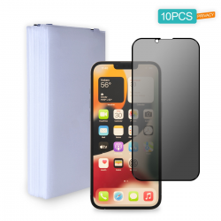 iPhone 16e Privacy Screen Protector 10 Pack, Tempered Glass, Bulk, Scratch Resistant