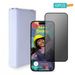  [10 Pack] Privacy Tempered Glass Screen Protector for iPhone 15 Pro