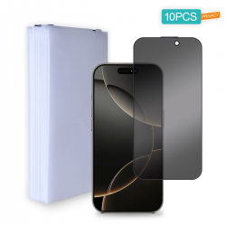 Privacy tempered glass screen protector wholesale 10 pack for iPhone 17
