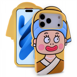 iPhone 17 Pro Max 3D Art Case Sausage Girl Black Front View