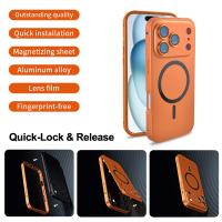MagSafe Aluminum iPhone 17 Pro Case Orange Lens Protection