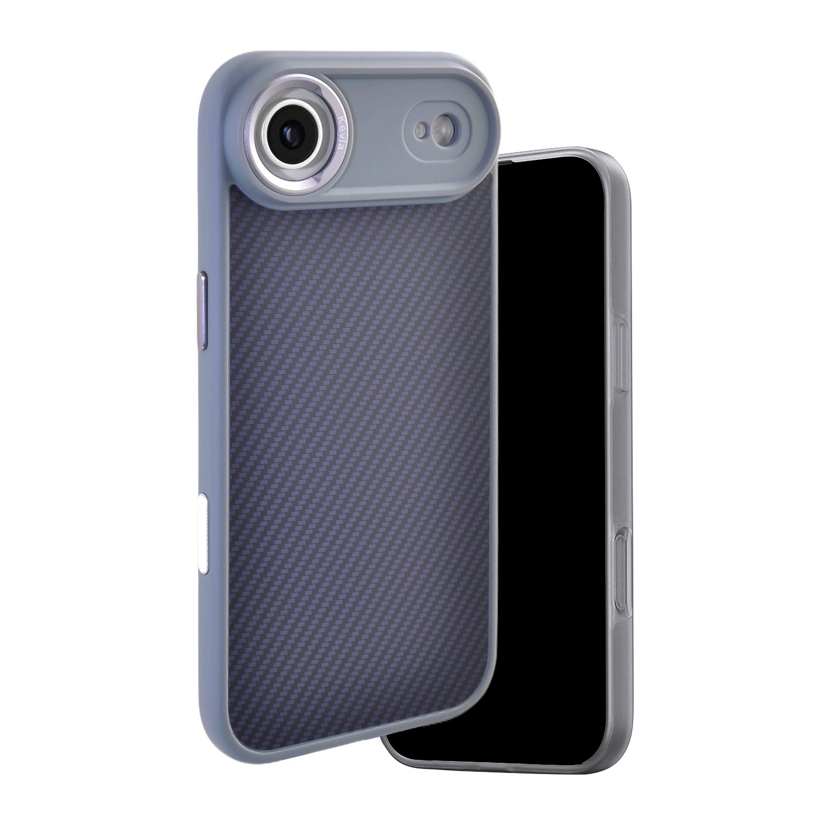 Gray iPhone Air MagSafe Case Front View, Carbon Fiber Magnetic Cover