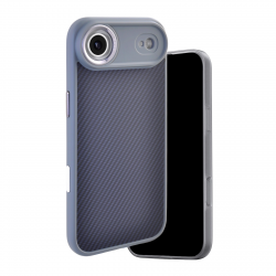 Gray iPhone Air MagSafe Case Front View, Carbon Fiber Magnetic Cover