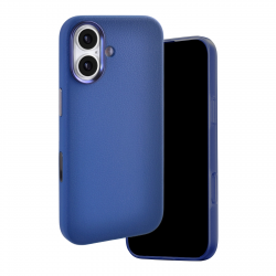 iPhone 17 Magnetic Leather Case Blue, MagSafe Compatible