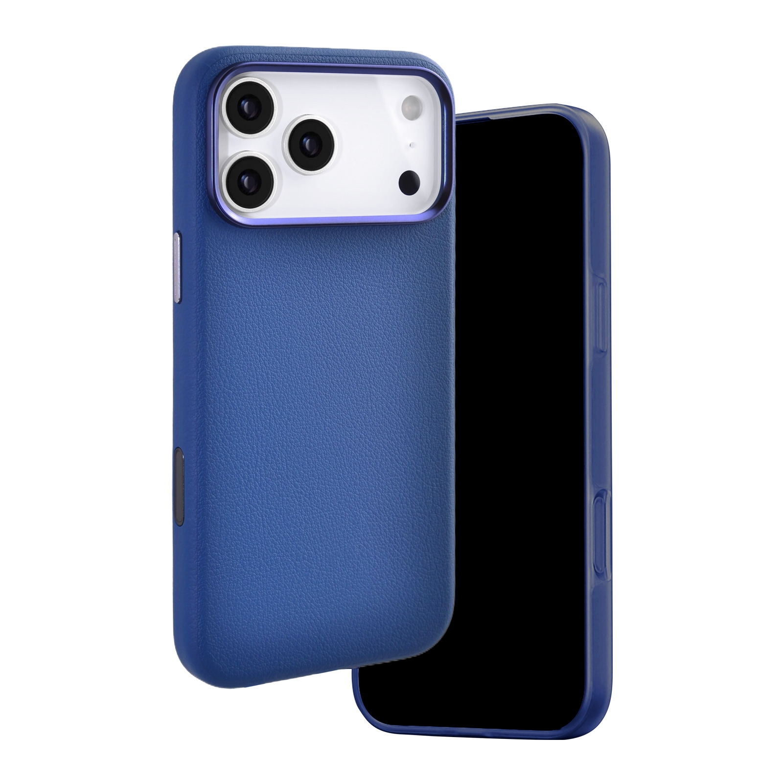 iPhone 17 Pro Max Magnetic Leather Case Blue, MagSafe Compatible