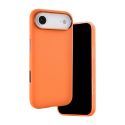 iPhone Magnetic Leather Case Air Orange, MagSafe Compatible