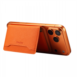  Magnetic PU Leather Phone Card Holder – Orange