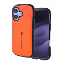  Protective Glossy Case for iPhone 17 Cushioned Curved Edge Design Orange