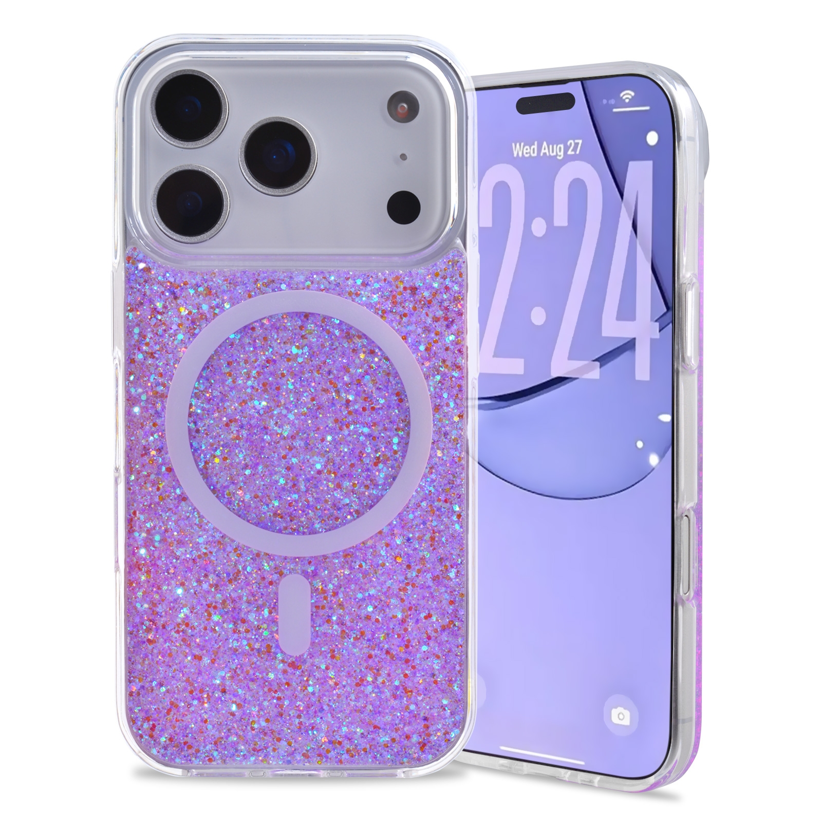 iPhone 17 Pro Magnetic Pastel Fresh Style Case, Purple