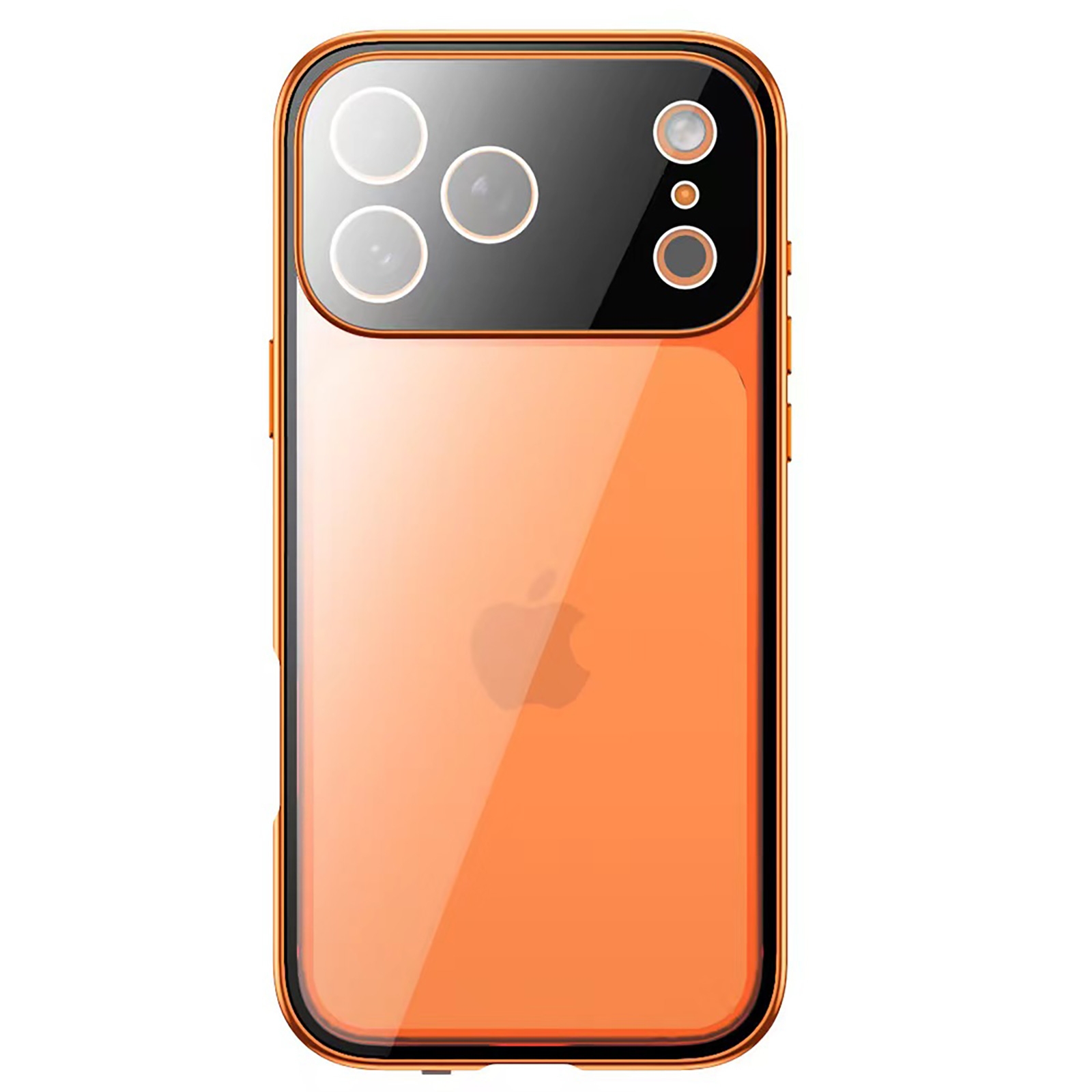 iPhone17 Pro Aluminum Alloy Phone Case - Privacy Screen Lens Protection  Orange