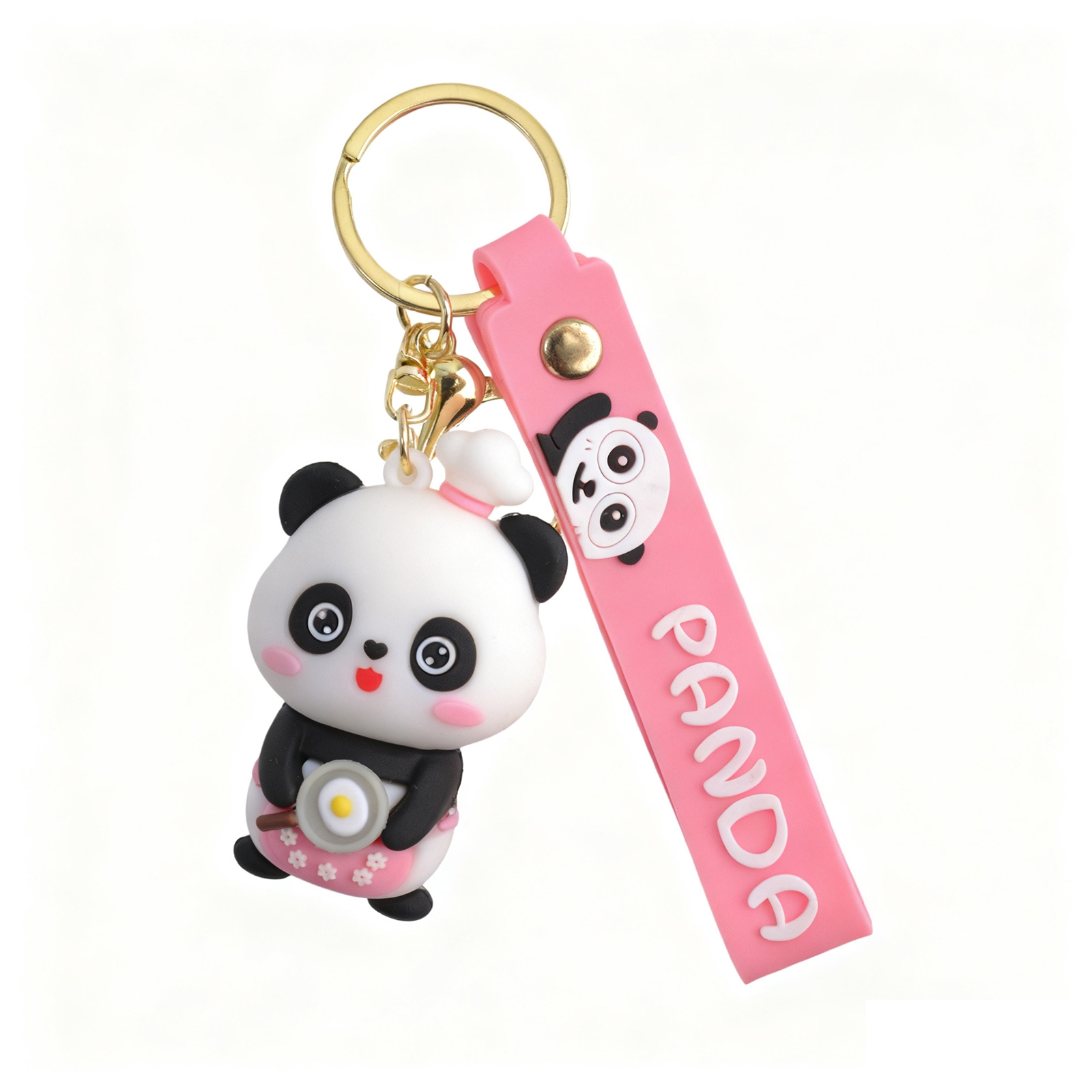 Cuisine Foodie Panda Phone Charm, Pink