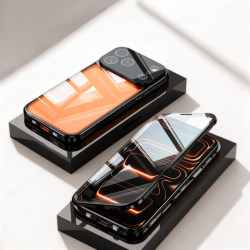 iPhone 17 Pro Max Aluminum Alloy Phone Case - Double-Sided HD Lens Protection, Black iPhone 17 Pro Max Aluminum Alloy Phone Case - Double-Sided HD Lens Protection, Black