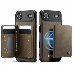 iPhone Air Magnetic Case with Card Holders, Brown iPhone Air Magnetic Case with Card Holders, Brown