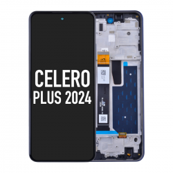 LCD Screen Digitizer Assembly Replacement with Frame for Boost Celero5G+ 2024/ Celero 3 5G Plus charging connector repair for Galaxy A366 2025
