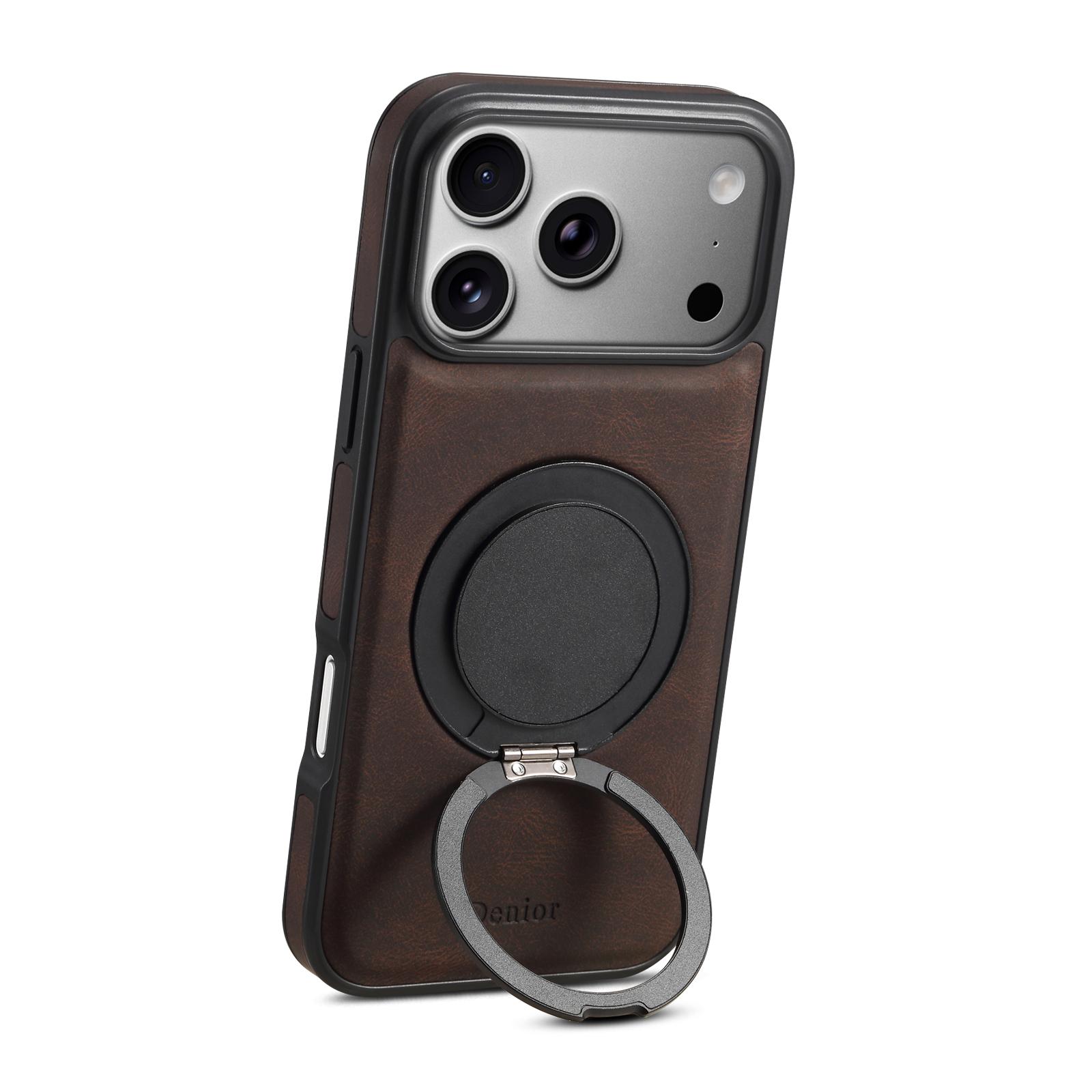 Magnetic Case For iPhone Air With 360 Rotatable, Brown