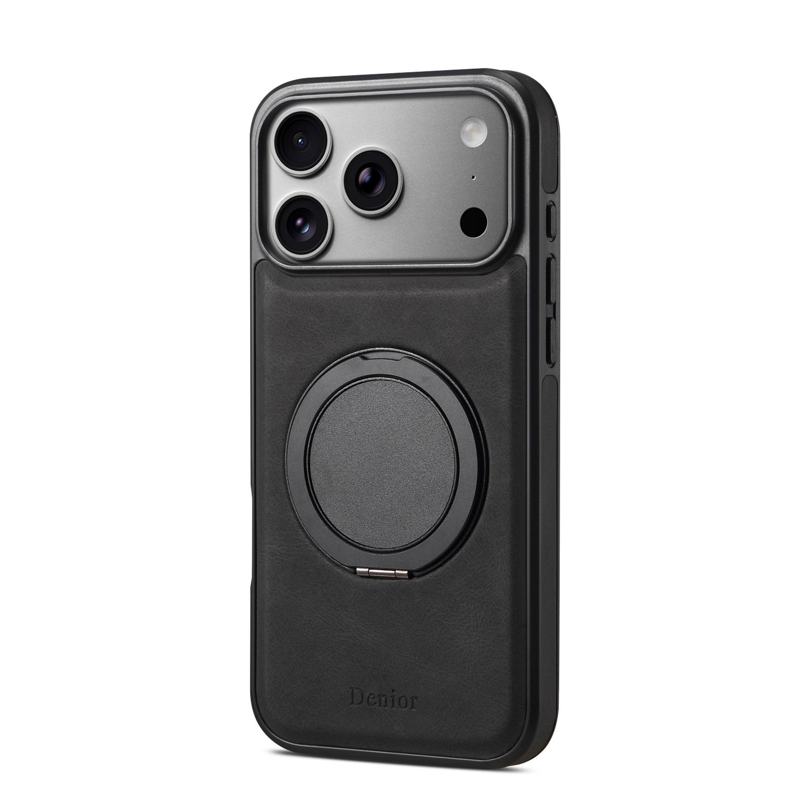 Magnetic Case For iPhone 17 Pro With 360 Rotatable, Black