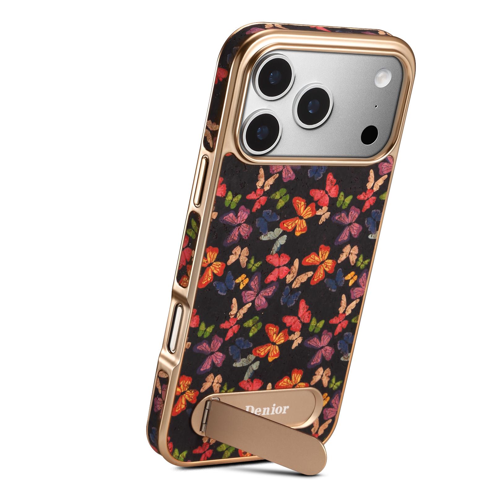 Butterfly Print Kickstand Case for iPhone Air, Butterfly Black