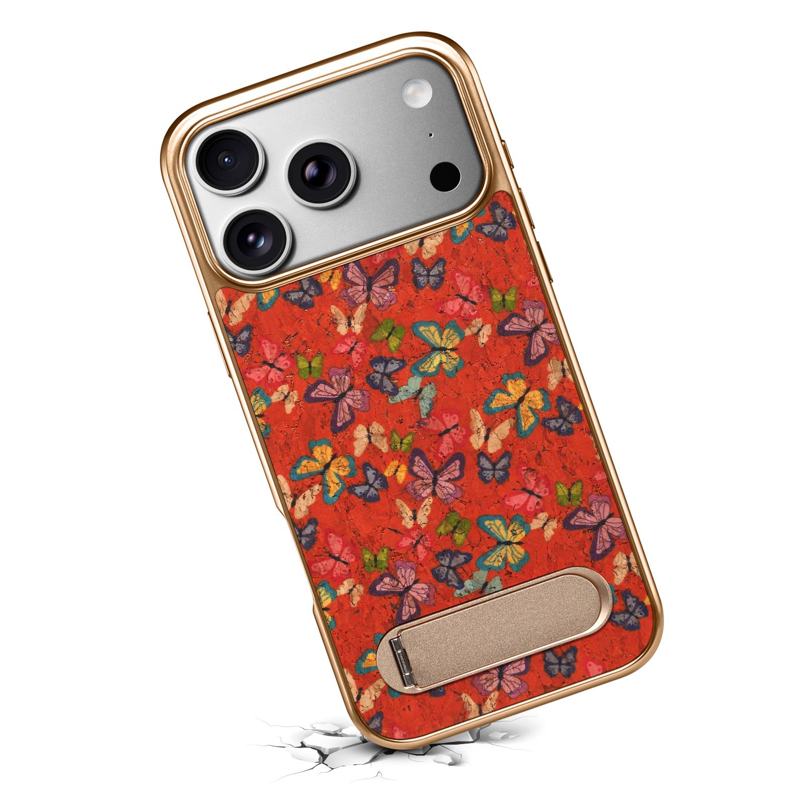 Butterfly Print Kickstand Case for iPhone Air, Butterfly Orange