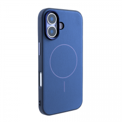  iPhone 17 Leather-Wrapped 2-in-1 Magnetic Case, Dark Blue