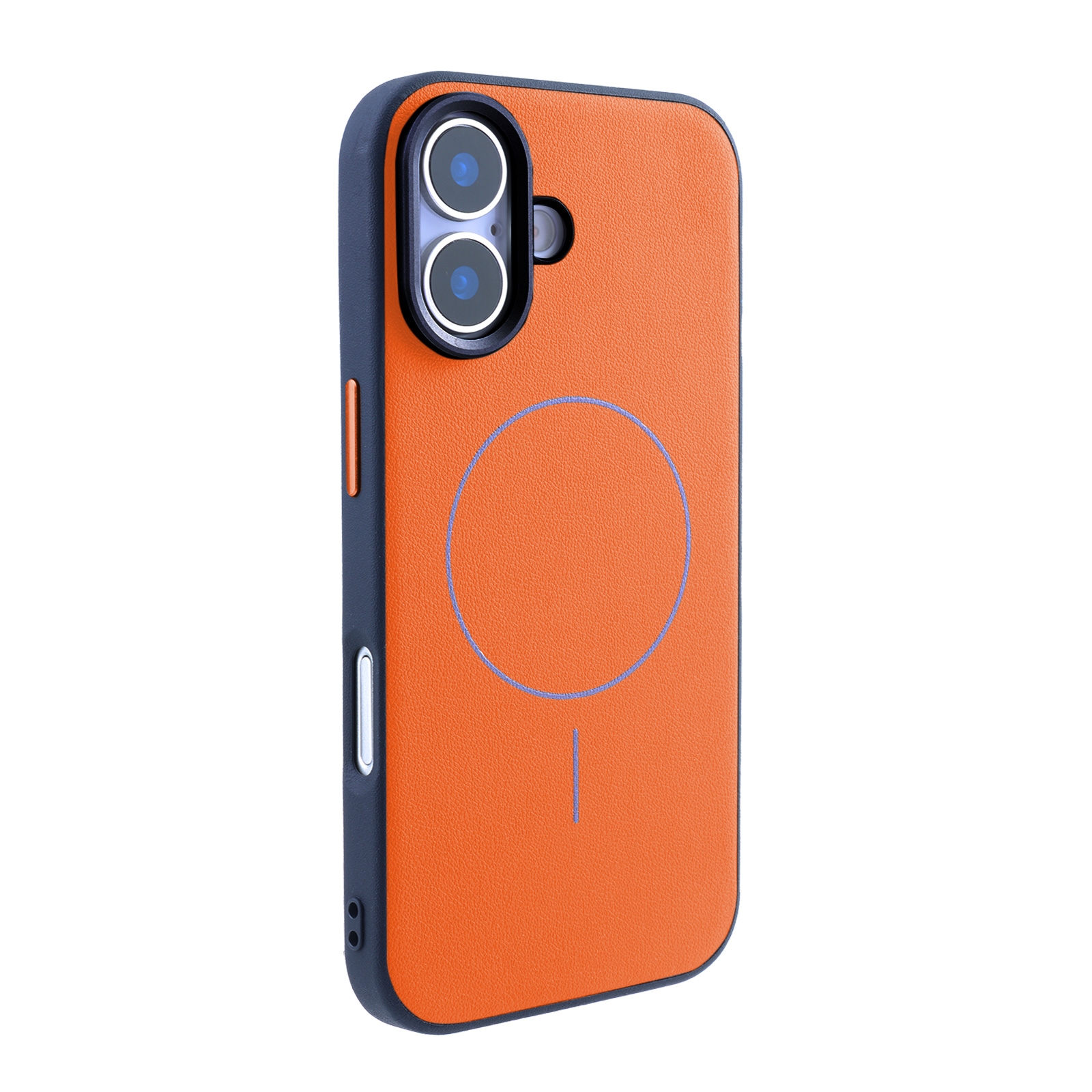 iPhone 17 Leather-Wrapped 2-in-1 Magnetic Case, Orange