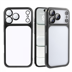  iPhone 17 Pro Max Electroplated PC Matte Hard Case, Black