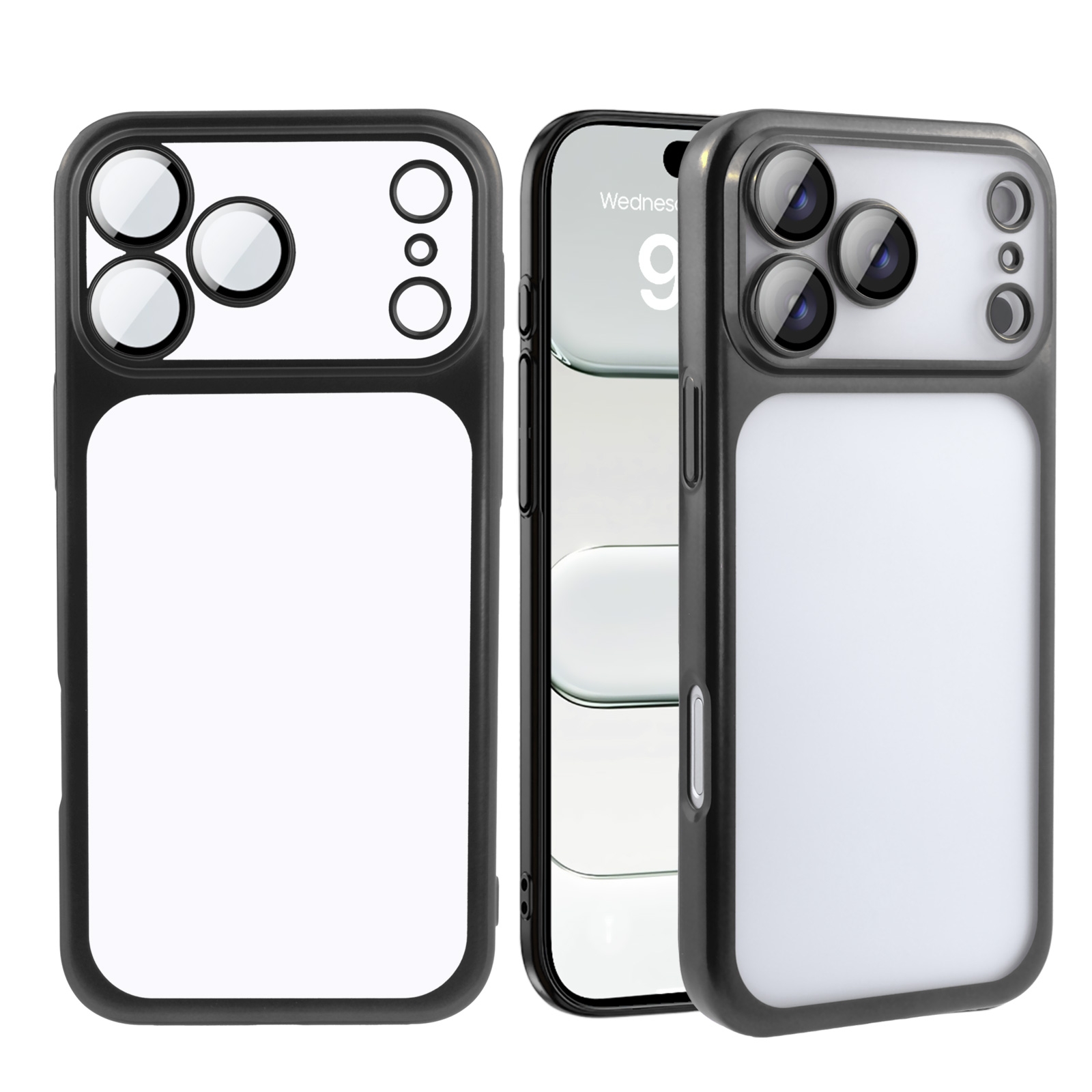 iPhone 17 Pro Electroplated PC Matte Hard Case, Black