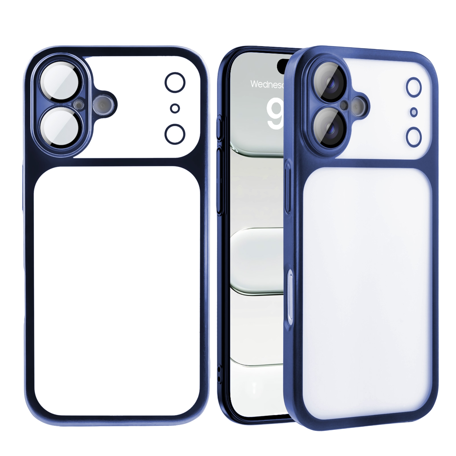 iPhone 17 Electroplated PC Matte Hard Case, Dark Blue