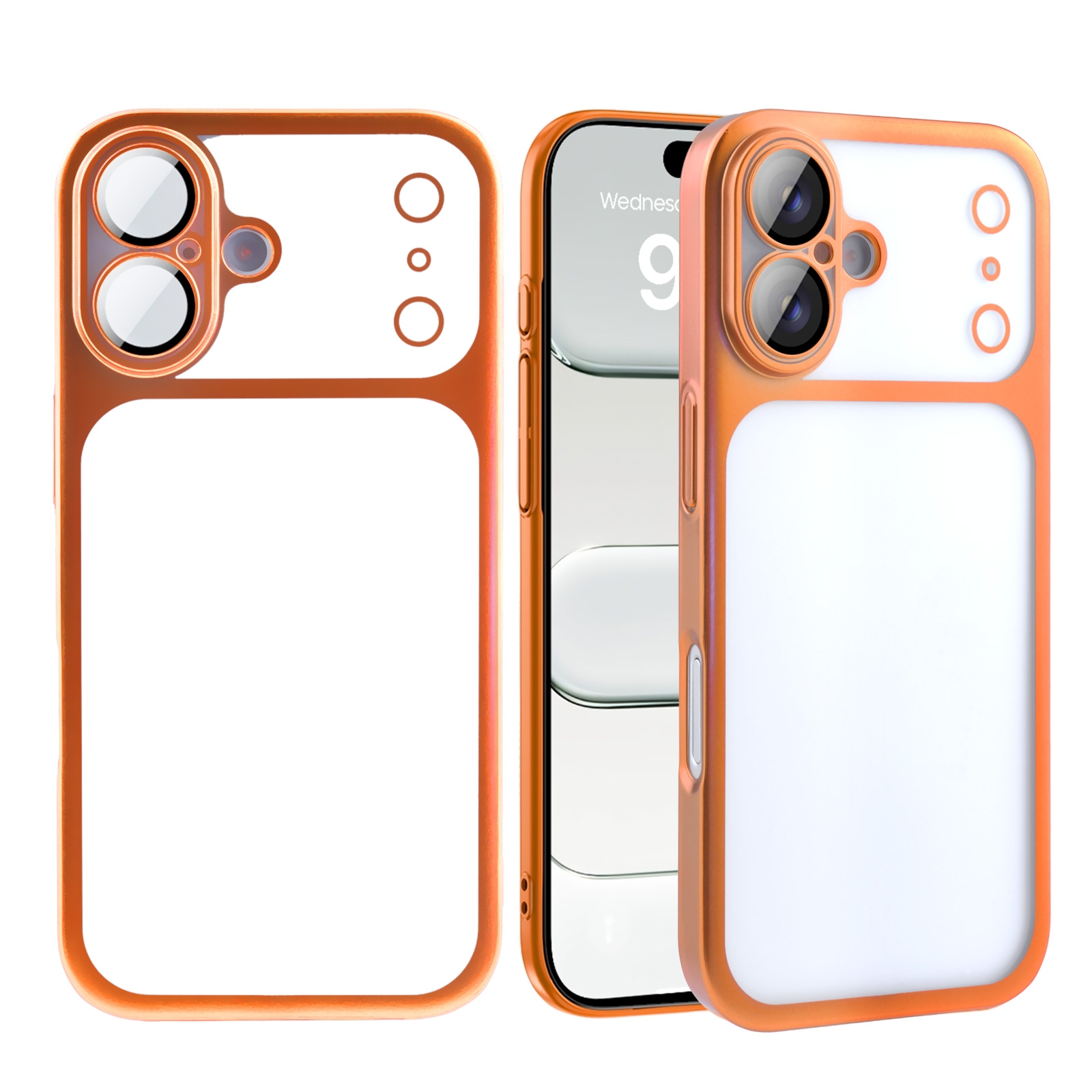 iPhone 17 Electroplated PC Matte Hard Case, Orange