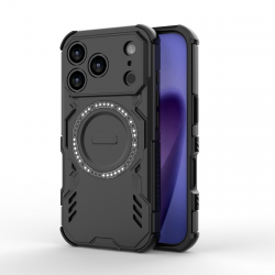  Corner Airbag Shockproof Magnetic iPhone 17 Pro Max Case - Enhanced Cooling Ventilation, Black